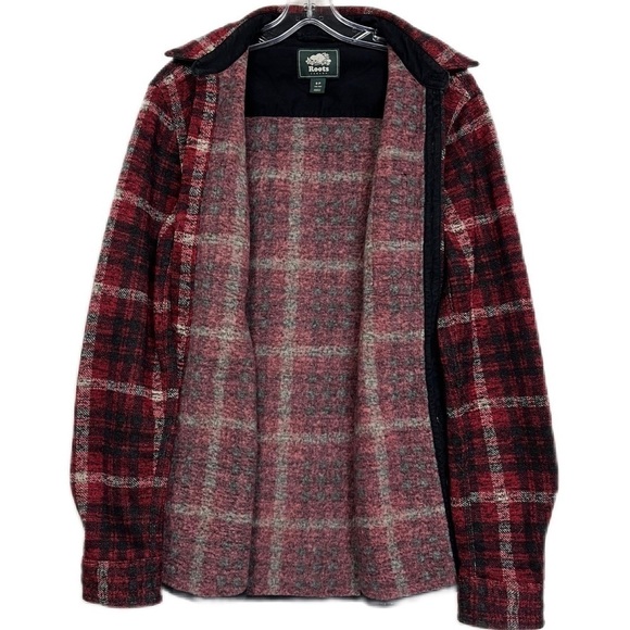 Roots | Plaid Medium Weight Shacket Coat Size  Small - Picture 4 of 5